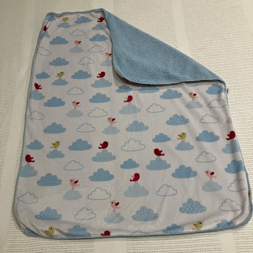 $2 If Bundled. Cute Cloud and Bird Baby Blanket